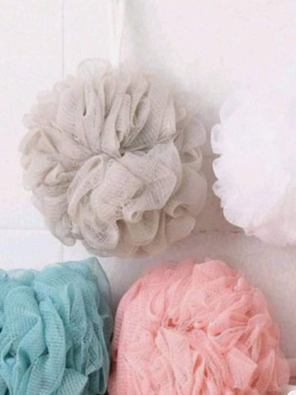 Set of 4 Bath Body Skin Exfoliator Mesh Ball Loofah Sponge